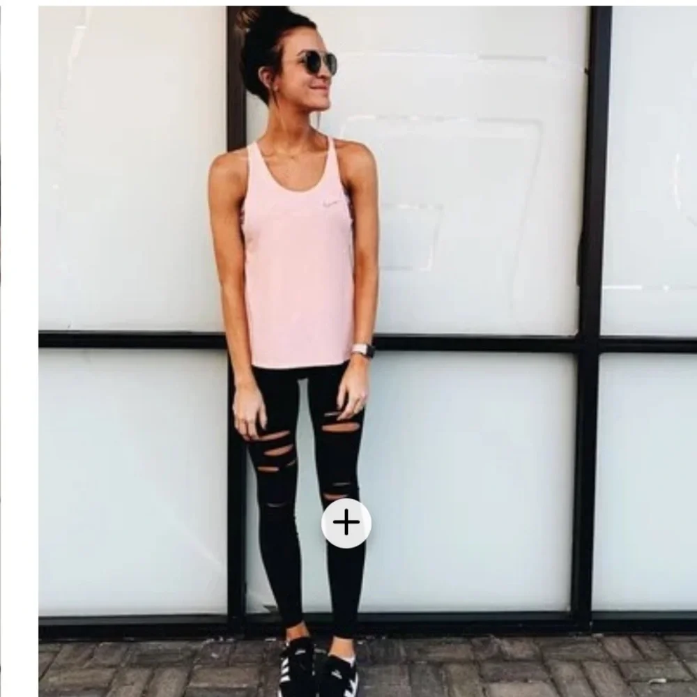 ALO Yoga High-Waist Ripped Warrior Legging size XXS perfect condition NO flaws - Picture 11 of 16